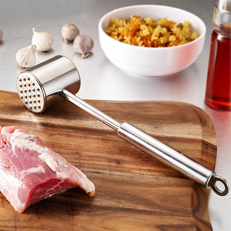 Stainless Steel Meat Tenderizer Meat Mallet Pounder Tenderize Slabs of Steak Pork Kitchen Tools Pyramid-shaped