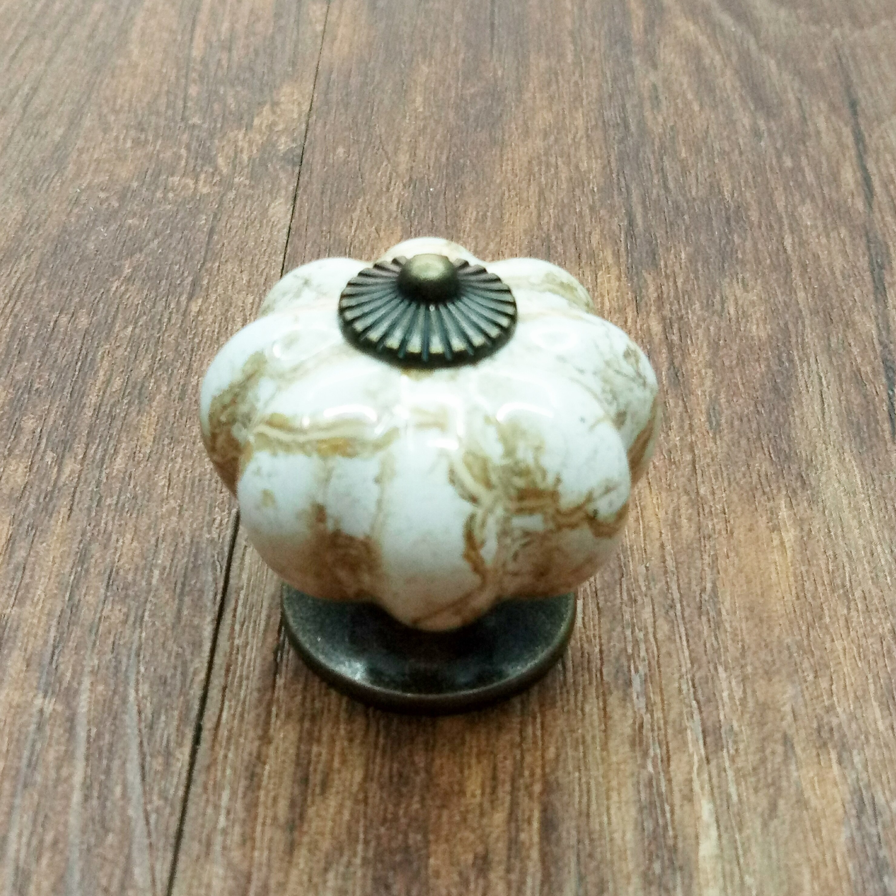 6 Boutons De Tiroir En Céramique – Motif Pivoine Vintage – Poignées Pour Meubles