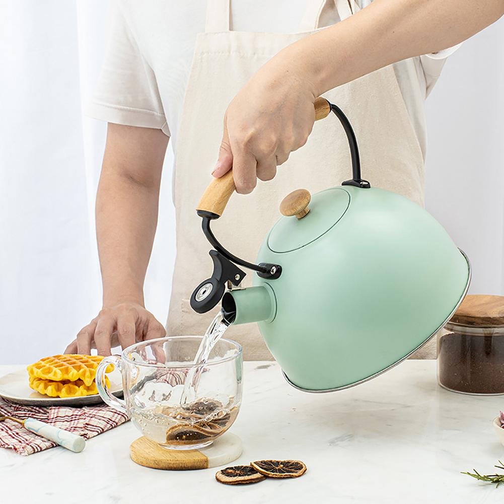 2.5L Whistling Kettle For Gas Stove Chaleira Bouilloire Stainless Steel Whistle Tea Kettle Water Bottle With Handle Tea Pot