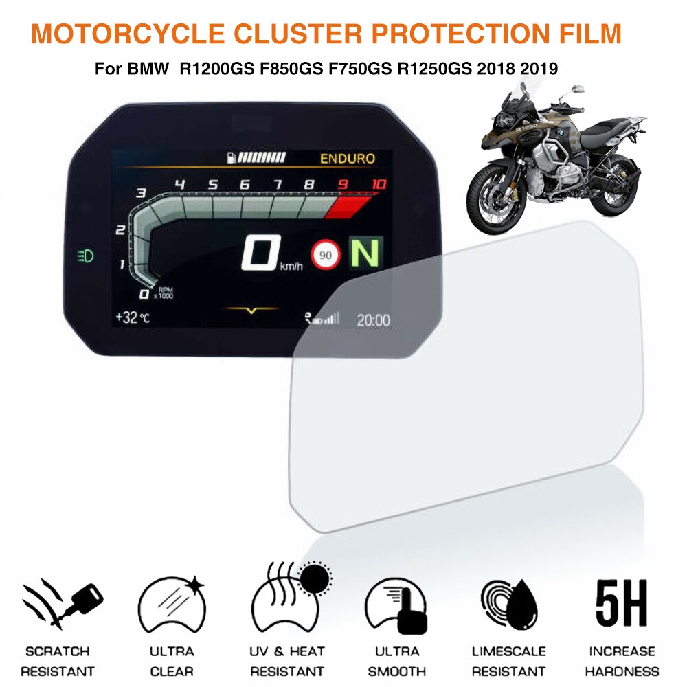 til bmw  r1200gs f850gs f750gs r1250gs r 1200 gs f 750 850 gs r 1250gs klynge ripebeskyttelsesfilm skjermbeskytter