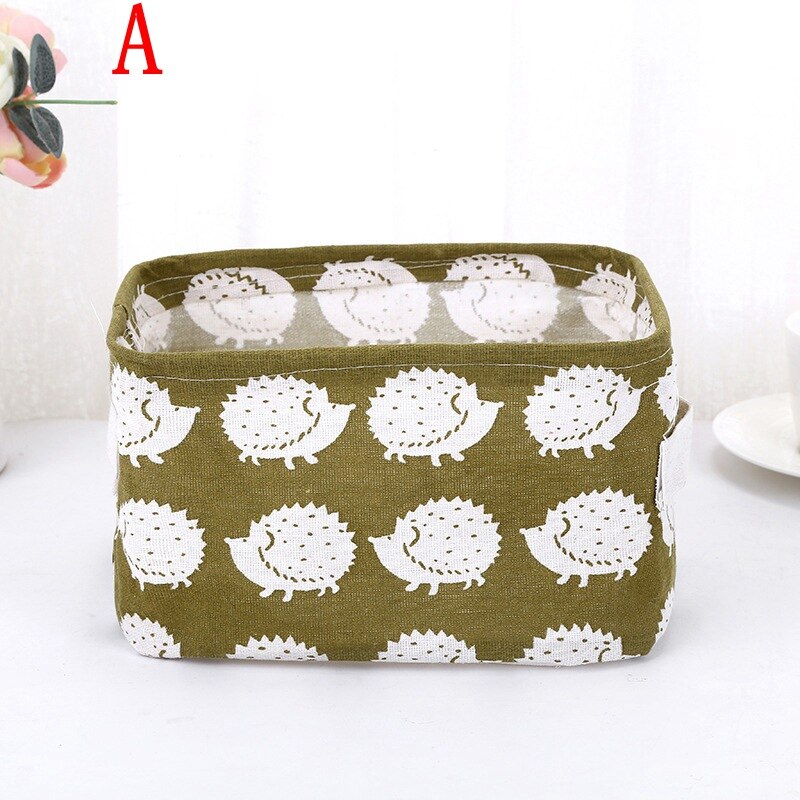 Pöytätulostettu söpö kankaalle säilytyslaatikot kaappi lelu säilytyskori kontti järjestäjä kodin kangas kuutio säilytyslaatikot: A