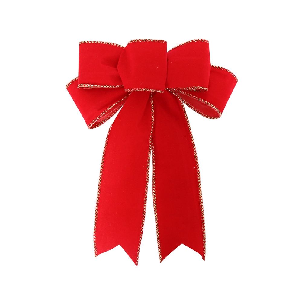 Christbaumschleifen, rot baumwoll-leinen-schlei... – Grandado