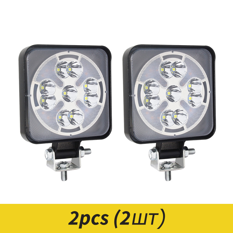 Auto Led Spot Flood Verlichting Combo Beam 3030 Smd Dc 12-24 Volt 63 Watt 6500K 3000K Voor Vrachtwagen 4X4 4WD: 2 PCS