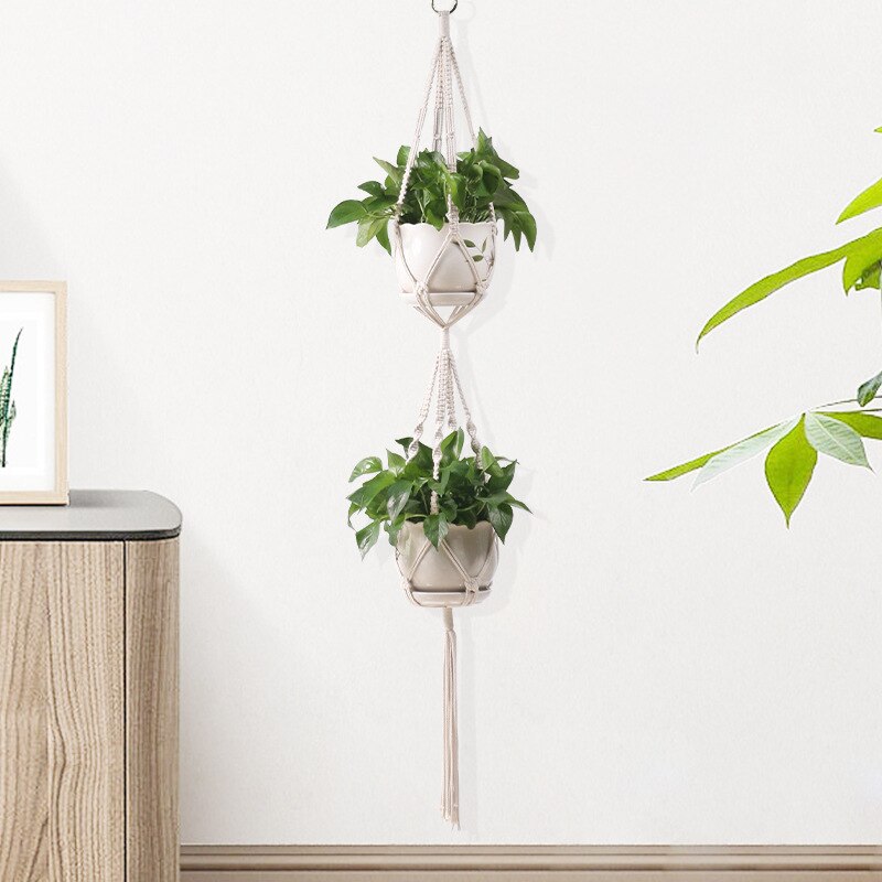 sales 100% handmade macrame plant hanger flower /pot hanger for wall decoration countyard garden