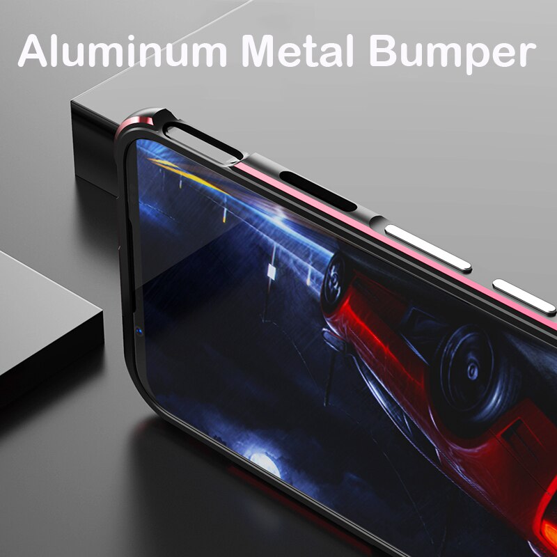 Ylellinen metallinen puskurin puhelinkotelo zte nubia red magic 5g coque -alumiinikehys 3d suojakuori redmagic 5g koteloa iskunkestävä