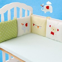 6 stks/partij Baby Bed Bumper Protector Baby Beddengoed Set Pasgeboren Wieg Bumper Peuter Cartoon Bed voor Baby
