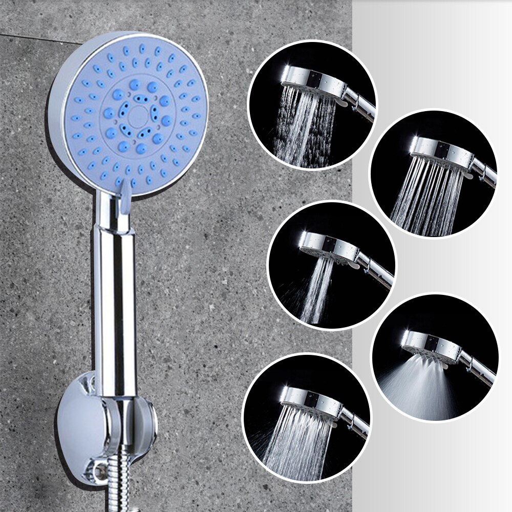 Handheld Shower Head 5 Spray Settings Massage Spa Detachable with Hose & Holder