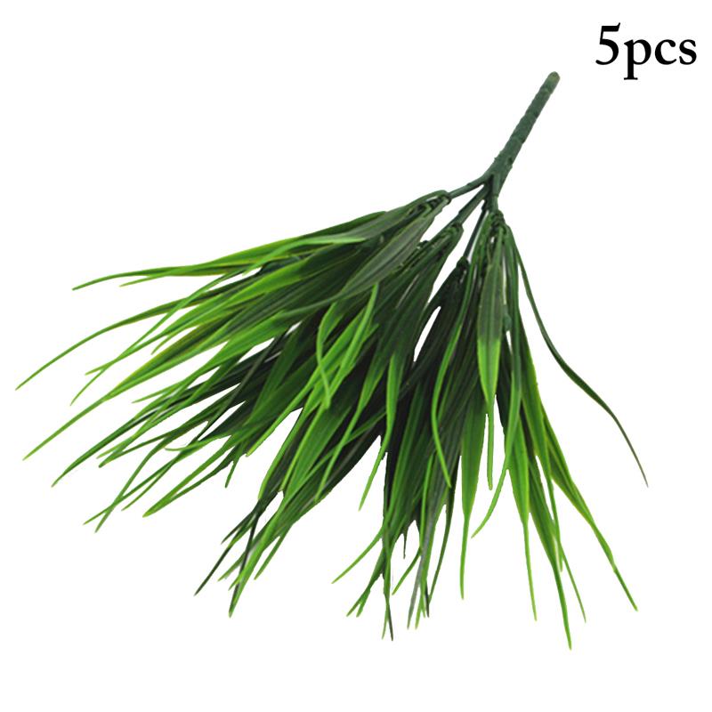 1/2/3/5PCS Artificial Wheat Grass Plant Realistic Plastic Greenery Grass Artificial Plant Wedding Home Decoration Table Decors: 5PCS