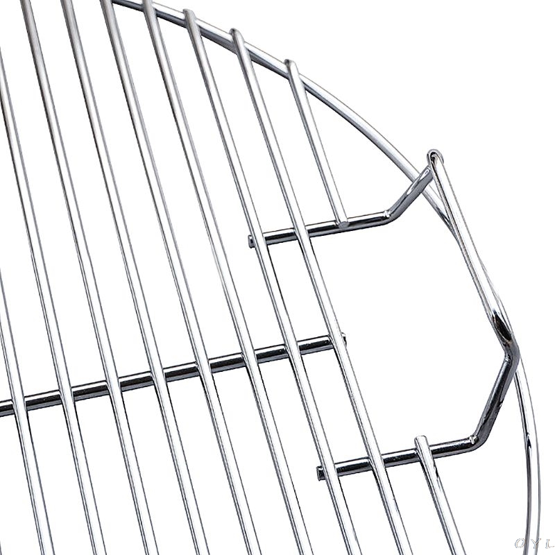 Rund nonstick varmebestandighed rustfrit stål grill mesh grill gitter net køkken madlavning udendørs camping værktøj