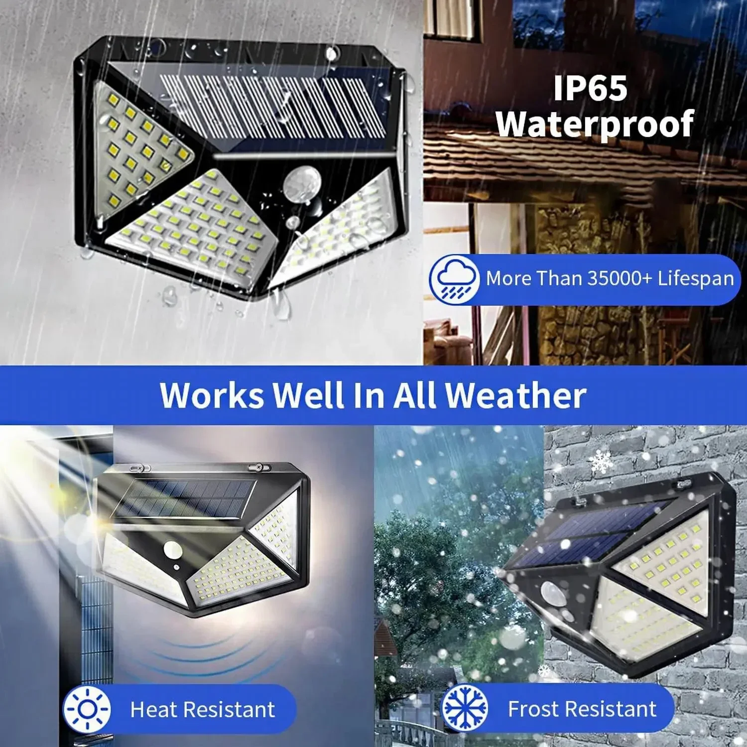 1/2/4/6 STKS Zonne-verlichting Outdoor Waterdichte 100 LED Wandlamp Bewegingssensor Zonne-energie Zonlicht Straatverlichting voor Tuin Yard