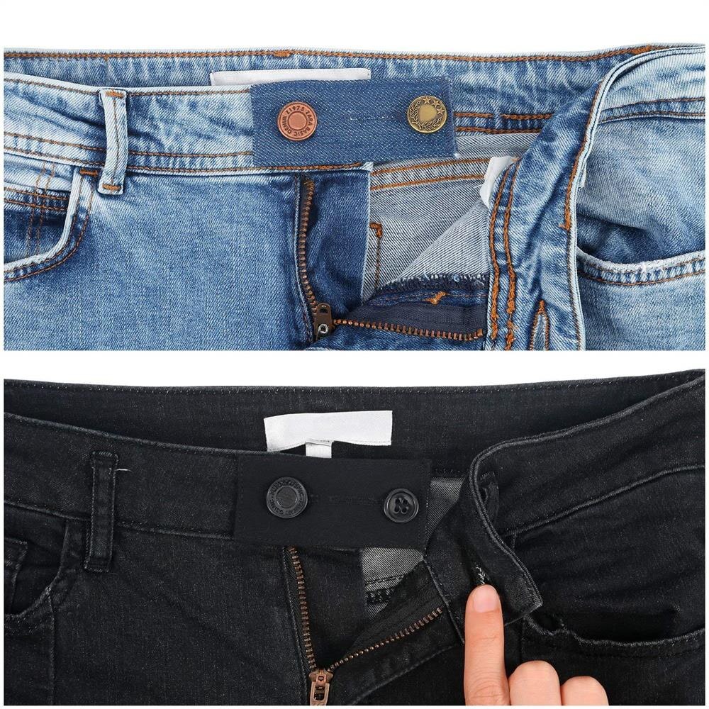 Bouton d'extension de ceinture élastique unisexe, 1 pièce, jupe de pantalon, jean, extenseur de taille, boucle d'extension de ceinture