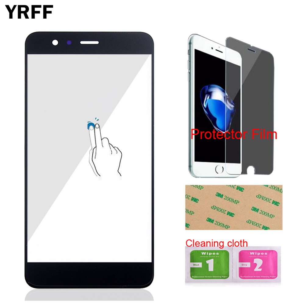 Mobiele Voor Glas Voor HuaWei P10 Lite (geen Touch Screen Digitizer Panel) voor Outer Glas Tools + Protector Film Lijm