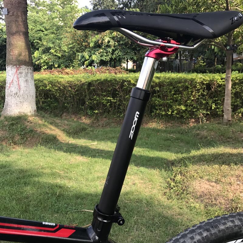 Zoom mtb affjedring teleskop sadelpind 27 2 cykel støddæmper justerbar sadelpind cykel sadelstang aluminium 27.2 rør