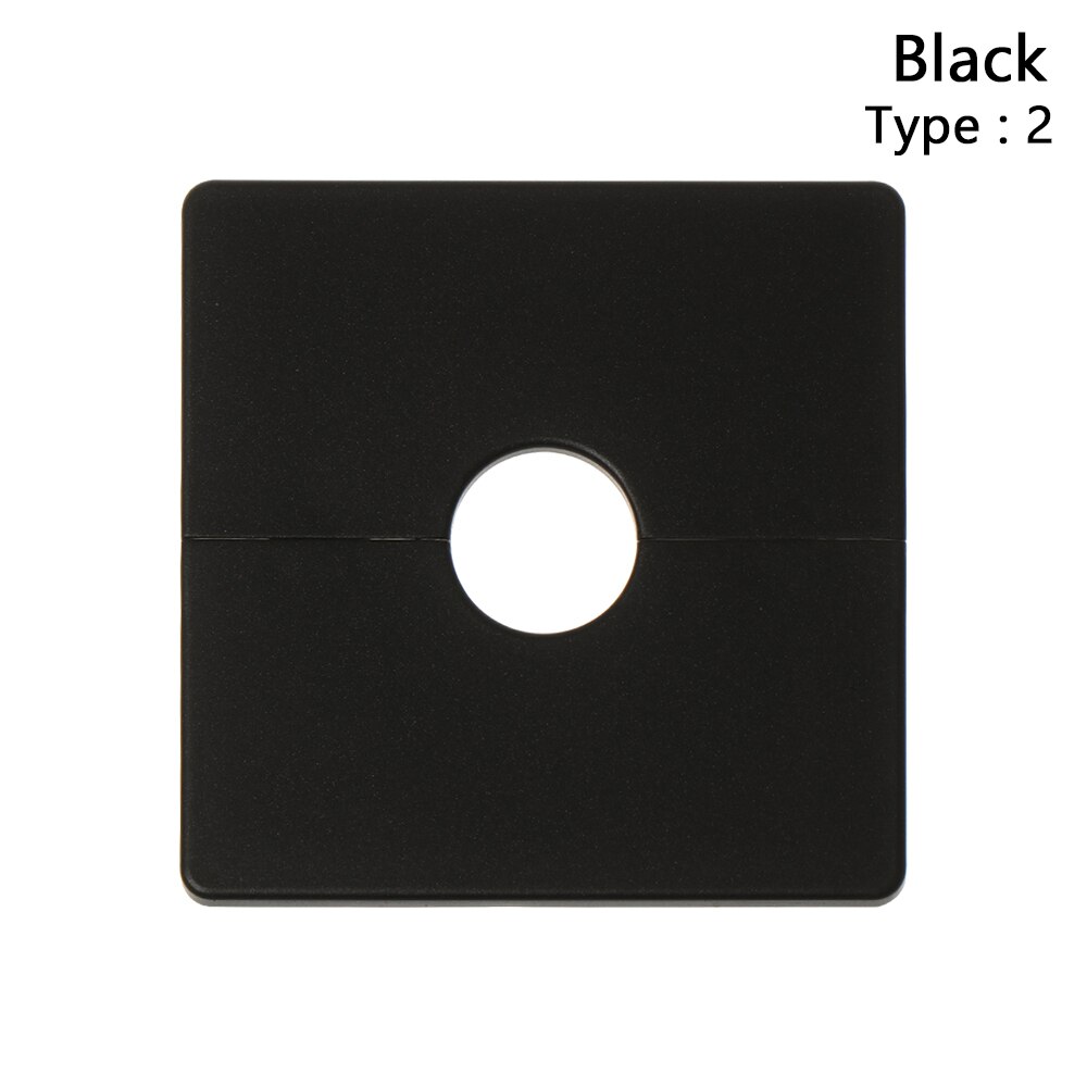 1PC 86Type Cabinet Office Desk Hole Cap Wall Wire Hole Cover Reserved Drill Hole Panel Decor Air-conditioning Furniture Decor: black Type2