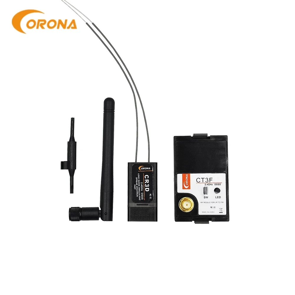 Corona 2.4GHz CT3F DSSS 3 Channel RF Module & CR3D Receiver for Futaba 3PM 3PK Hitec Transmitter