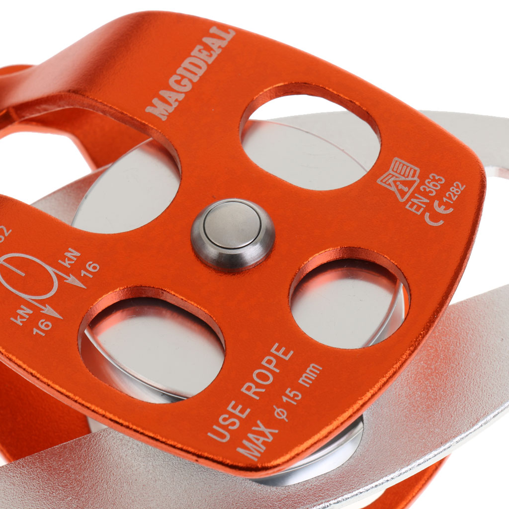32KN Double Sheaves Mobile Pulley For Climbing Tree Arborist By CE Mountaineering Climbing