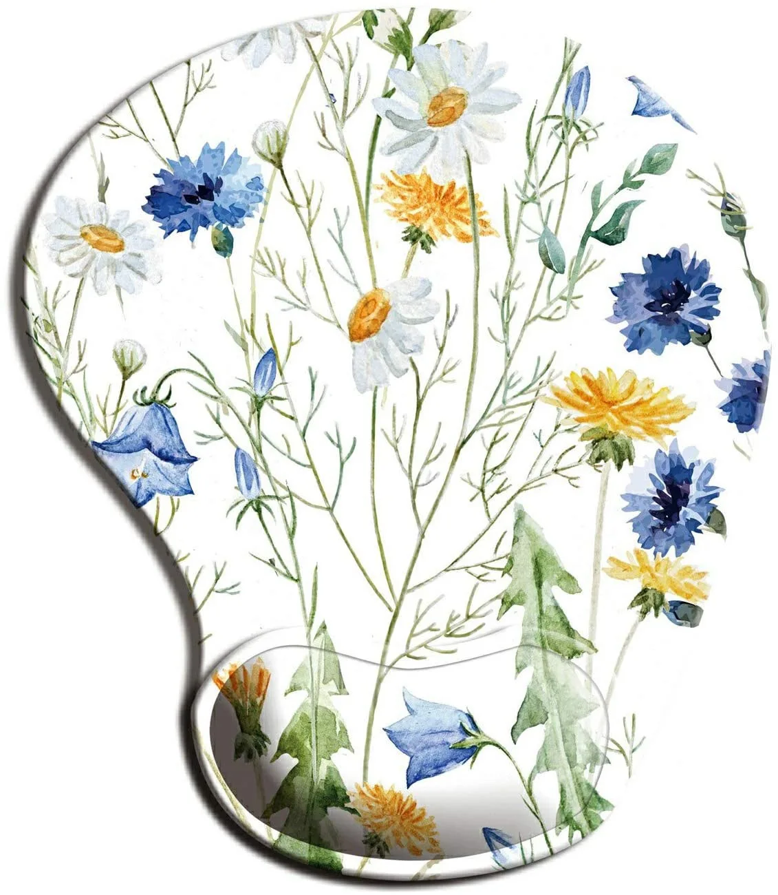 Ergonomic Mouse Pad Wrist Rest Non-Slip Rubber Desk Mat Pad Under Hand Office Mouse Carpet Wristband Wrist Support Accessories: Silver