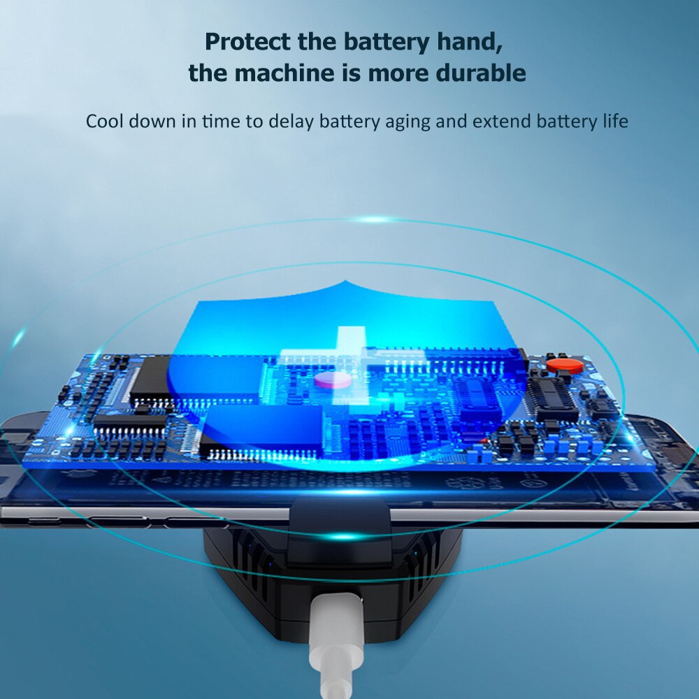 Universell mobiltelefon kjøling halvleder radiator telefon usb oppladbar kjøler fan spill pute holder stå radiator stum fan