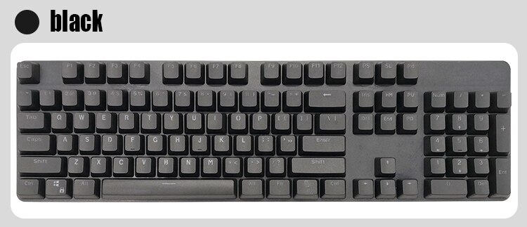 PBT w języku angielskim Languag108 Keyscaps klucze różnorodność kolorów wyborów dla Cherry klawiatura mechaniczna mx nakładka na klucz przełączniki: black PBT
