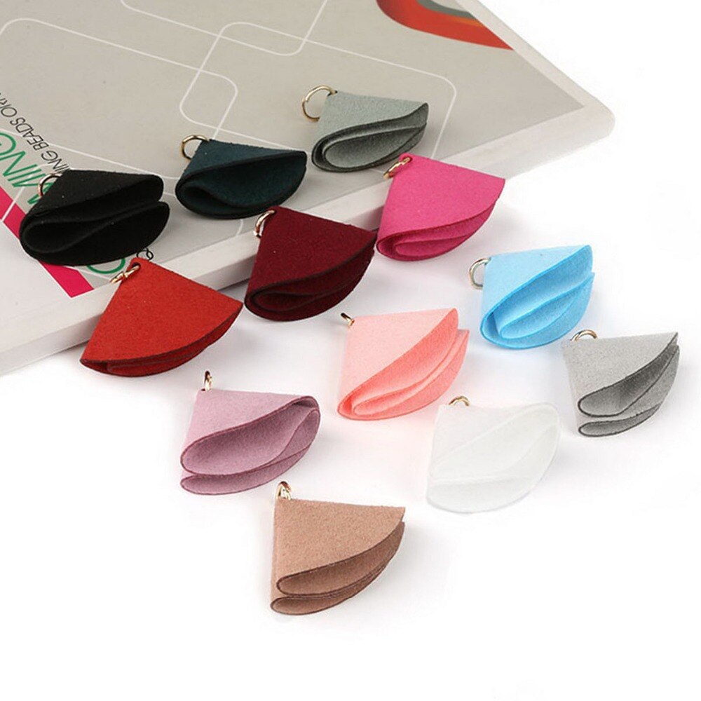 40*30mm veelkleurige mini kwastjes van koreaanse fluwelen clips als decoratie-accessoires voor het maken van sleutelhangers, telefoonhangers en knutselhangers