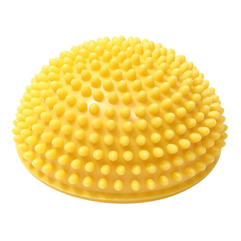 Bolas de Yoga inflables de media esfera, pelota de masaje de PVC para ejercicios, entrenador, pelota de equilibrio para gimnasio, Pilates, deporte, Fitness, novedad: Yellow