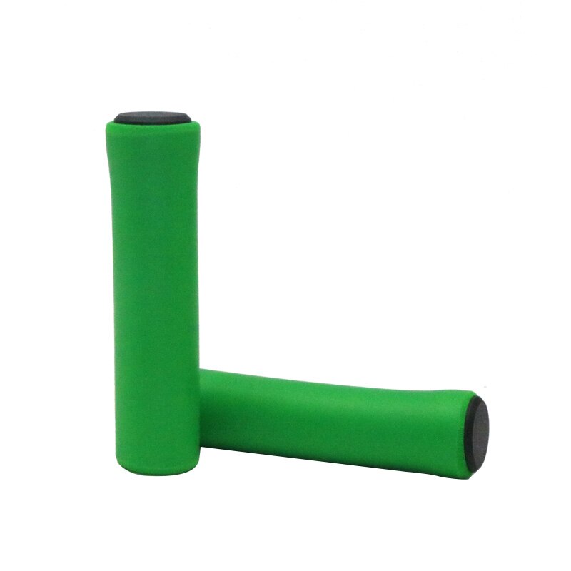 Empuñaduras de silicona para manillar de bicicleta de montaña, esponja suave, amortiguadora de deslizamiento, amortiguadores de Ciclismo de Carretera para patinete: green