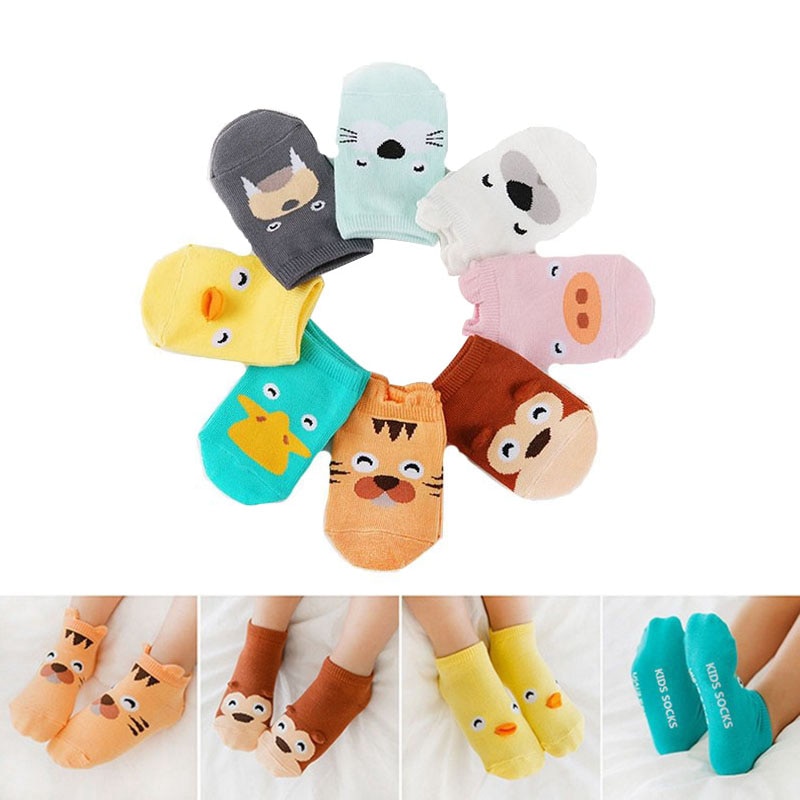 1 paar Nicht-Unterhose Art Socke Karikatur Fußkettchen Baumwolle Ebene Baby Socken für 0-3 jahre alt