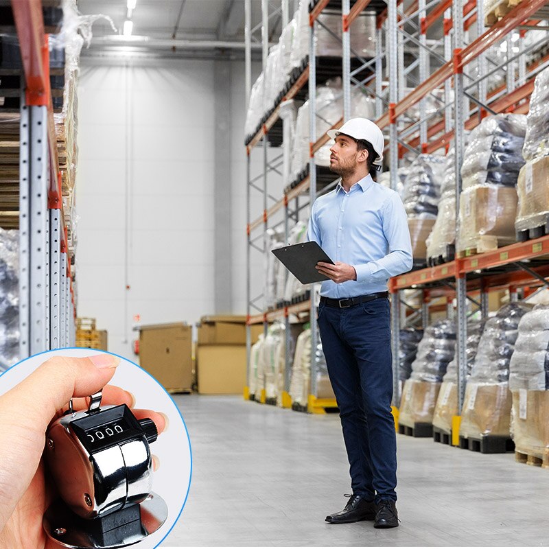 Mini 0-9999 Counter Metal Case Manual Four-Digit Counter Hand Tally Counters Clicker Measuring Tool 4 Models with Thicker Base