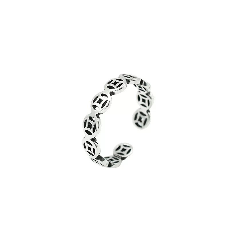 LATS Gold Silver Color Hollowed-out Heart Shape Open Ring Cute Love Jewelry for Women Girl Child Adjustable: 99016