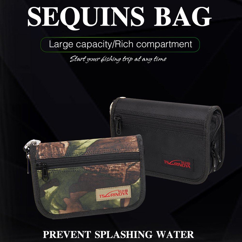 Multi-Purpose Sequins Lure Bag Large Capacity Waterproof Bait Storage Bags Fishing Tackle Accessory For poon Spinner Bait Pesca
