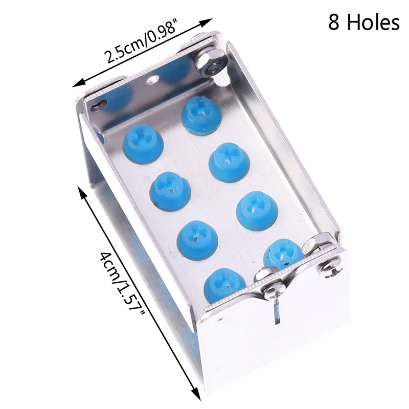 Soporte para fresa Dental de 8/12/30 agujeros, caja esterilizadora de Autoclave, organizador de caja de desinfección de archivos Endo: Gris