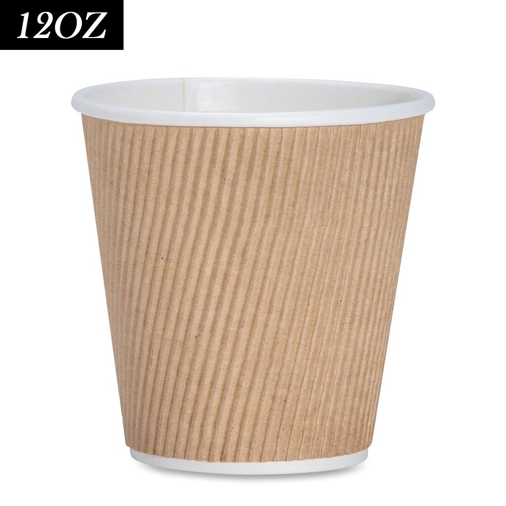 Paper 50 Pack 8/12 Oz Paper Cups White Disposable White Coffee Paper Cups Milk Tea Without Covered: B