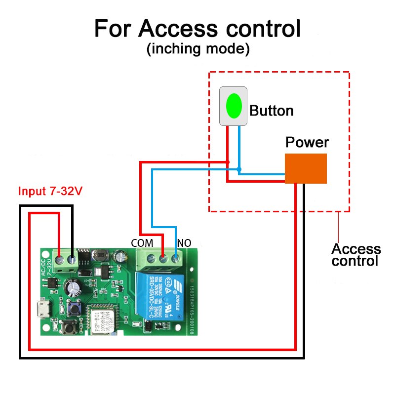 Ewelink wifi switch  dc 5v 12v 24v 32v inching/self-locking wireless relay smart home automation døradgang fjernbetjening