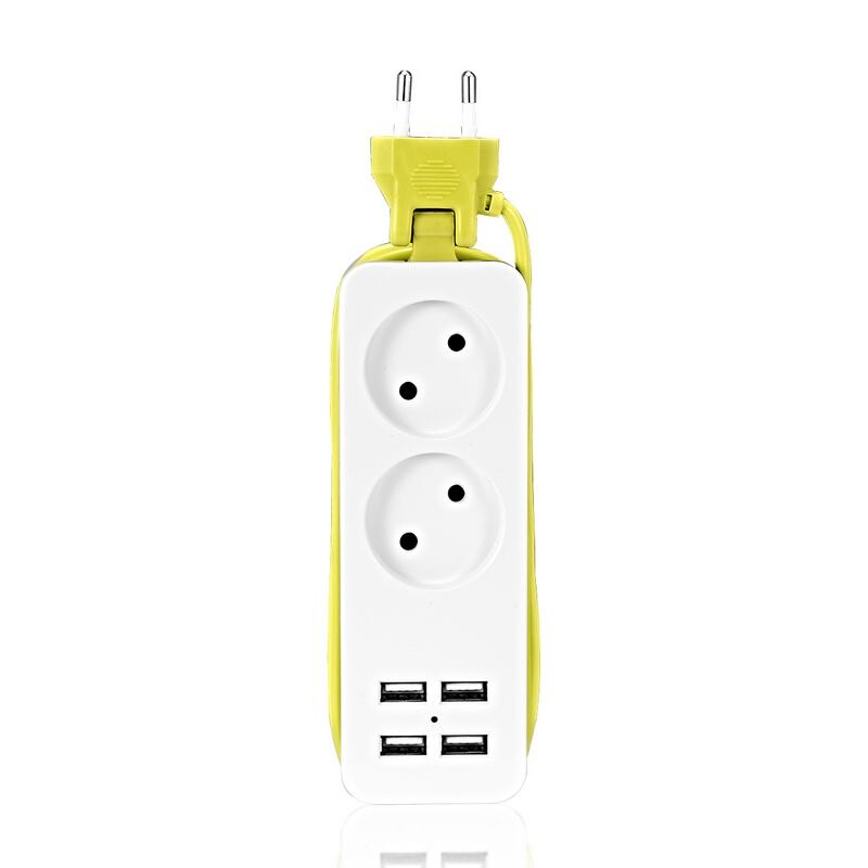 EU Plug USB Socket Power Strip Electric Socket Surge Protector Extension Sockets USB Smart Mobile Phone Wall Charger Desktop Hub