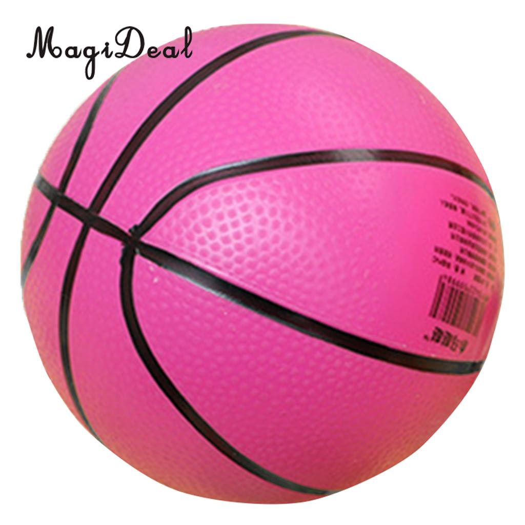 Mini Bouncy Basketbal Indoor/Outdoor Sport Bal Kids Kinderen Leuk Speelgoed Cadeau Voor Zomer Strand Park Tuin school Aanbod: Rose Red