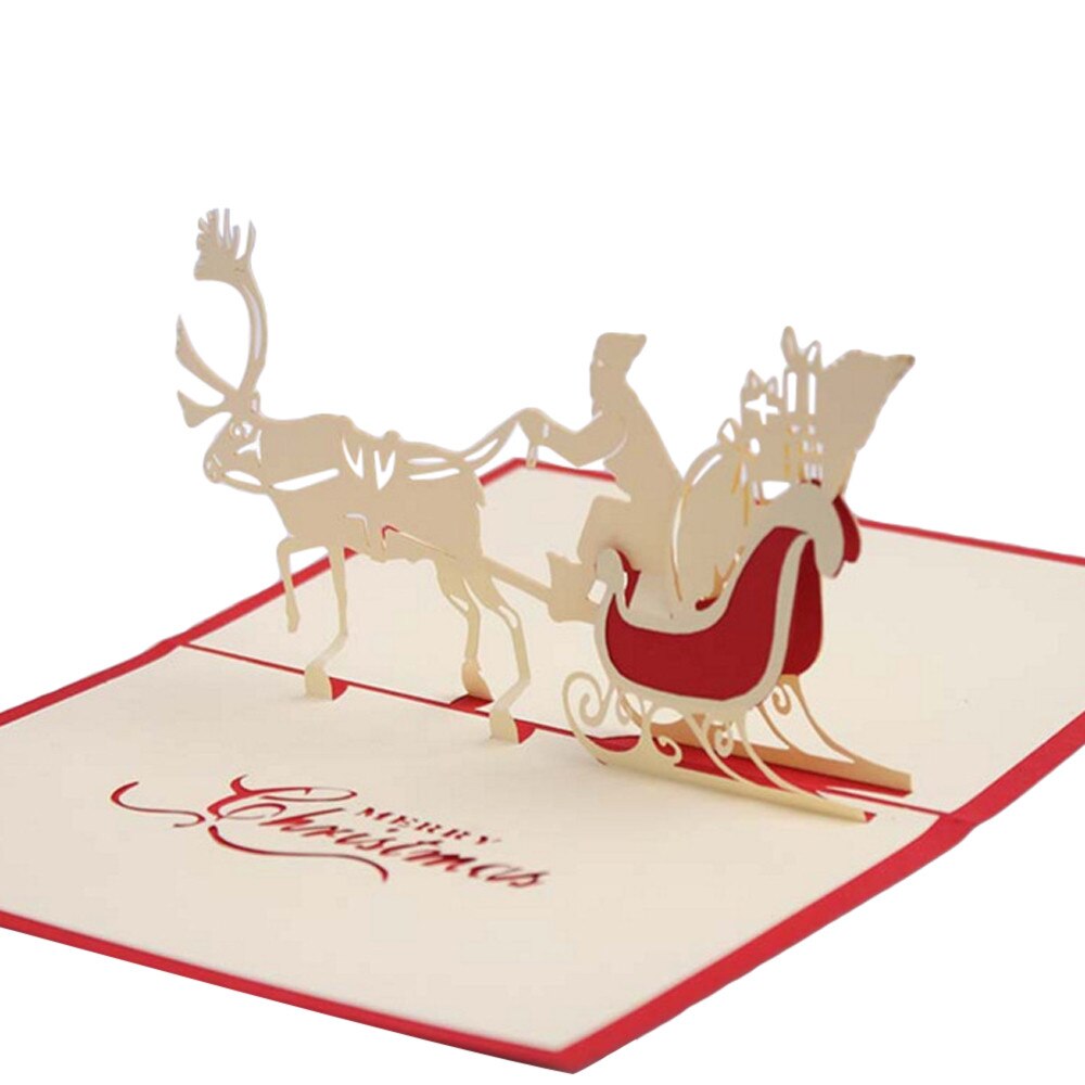 3d Pop-up Santa Cards Marry Christmas Greeting Cards Party Invitations Greeting Card Anniversary Postcard #W2G: I