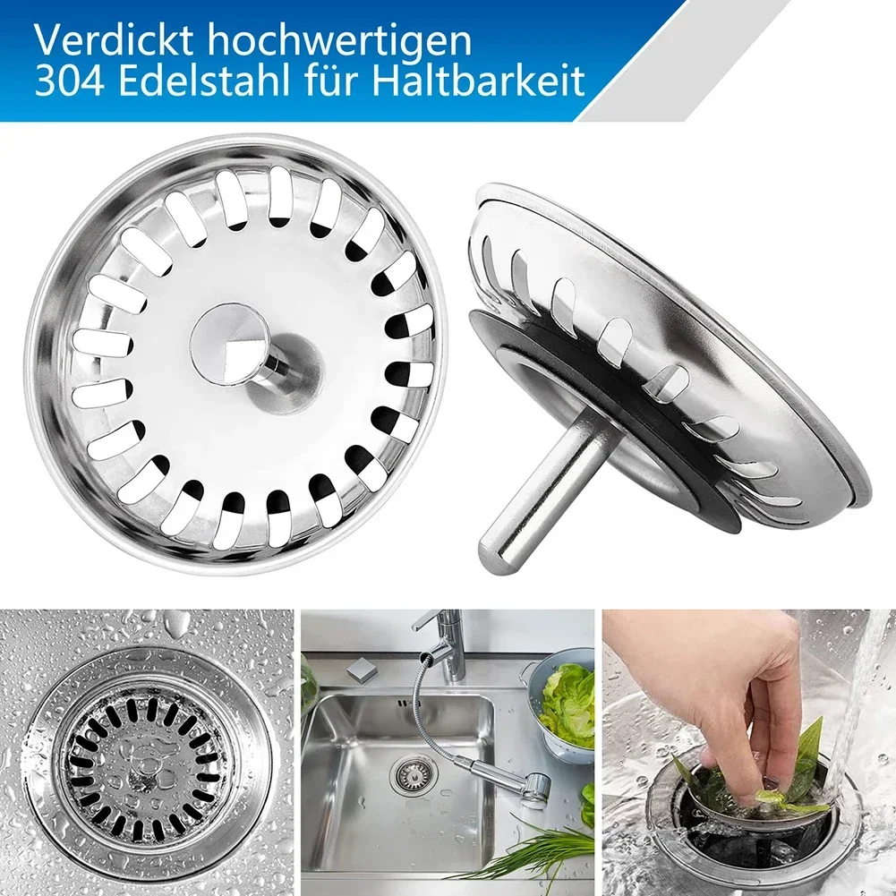 80mm/82mm/84mm Bathroom Sink Strainer sink sieve Stainless Steel Water Stopper Sink Water Filter Plug kitchen sink plug