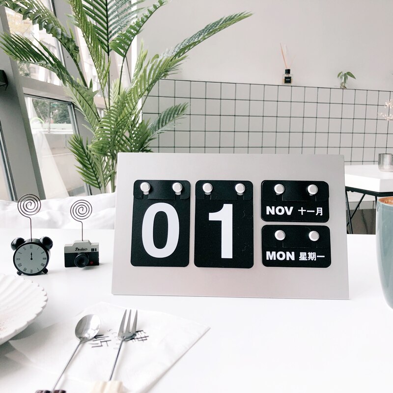 Reusable Desktop Calendar Office Supplies DIY Desktop Decoration Hanging Calendar
