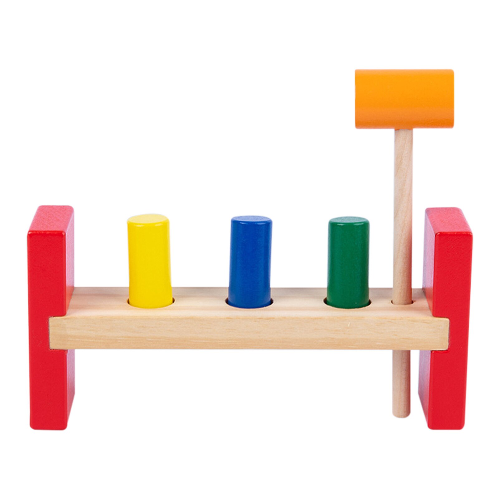 Banc de travail en bois pour enfants, ensemble d&#39;outils multicolores, Mini jouet de Simulation, maison de jeu d&#39;intelligence Interactive Parent-enfant: Pounding Bench Toy