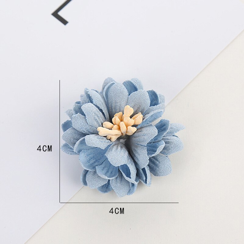 10 stk /4cm kunstigt krysantemumblomsthoved til bryllup hjemindretning håndlavede blomster klud hat tilbehør håndværk blomst