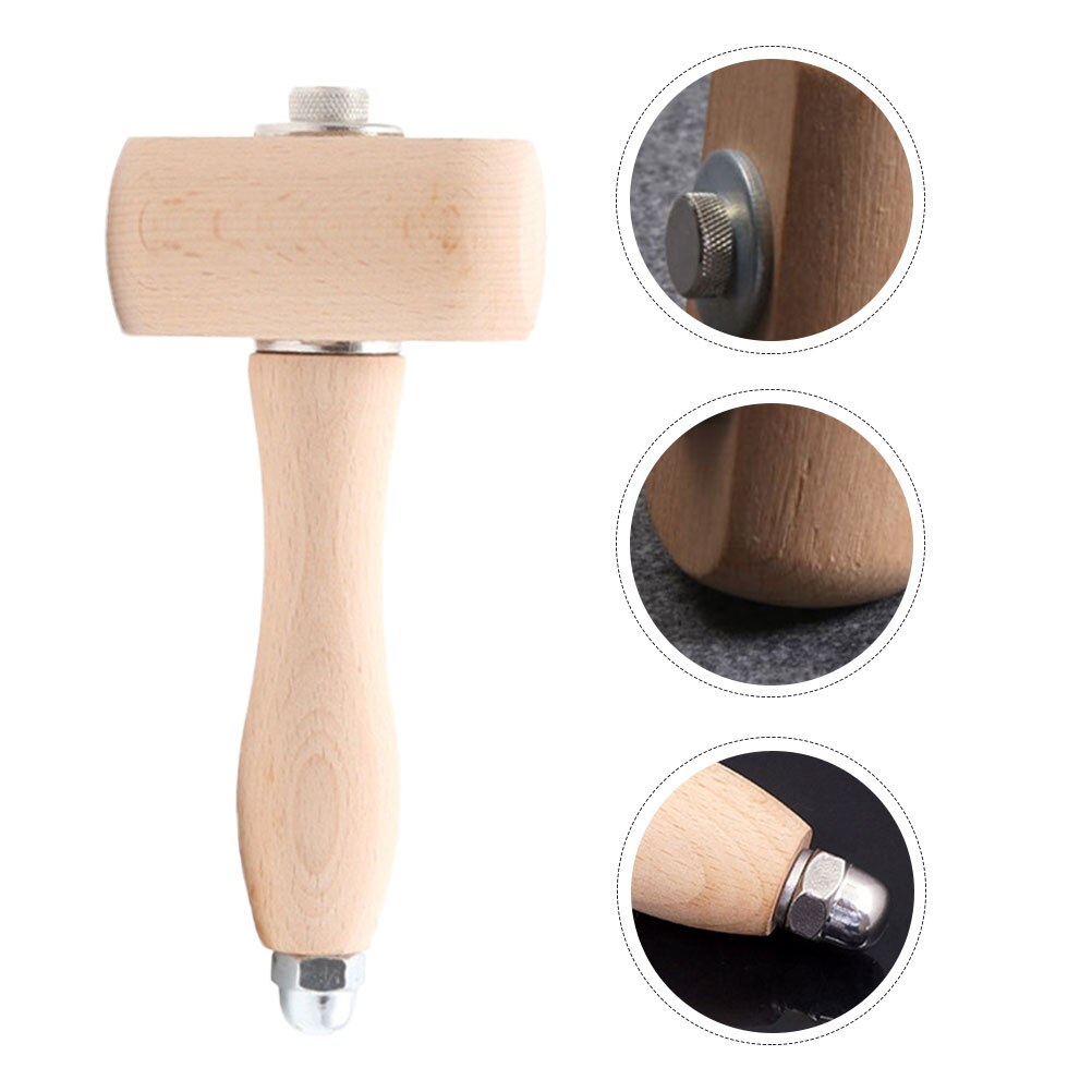 Wooden Mallet Leather Carving Hammer Wood Mallet DIY Leather Carving Hammer Tool