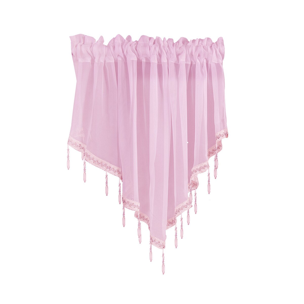 Pendant Triangular Valance Short Window Curtain Bedroom Kitchen Solid Blue Green Pink Yellow Purple White Window Valance: pink