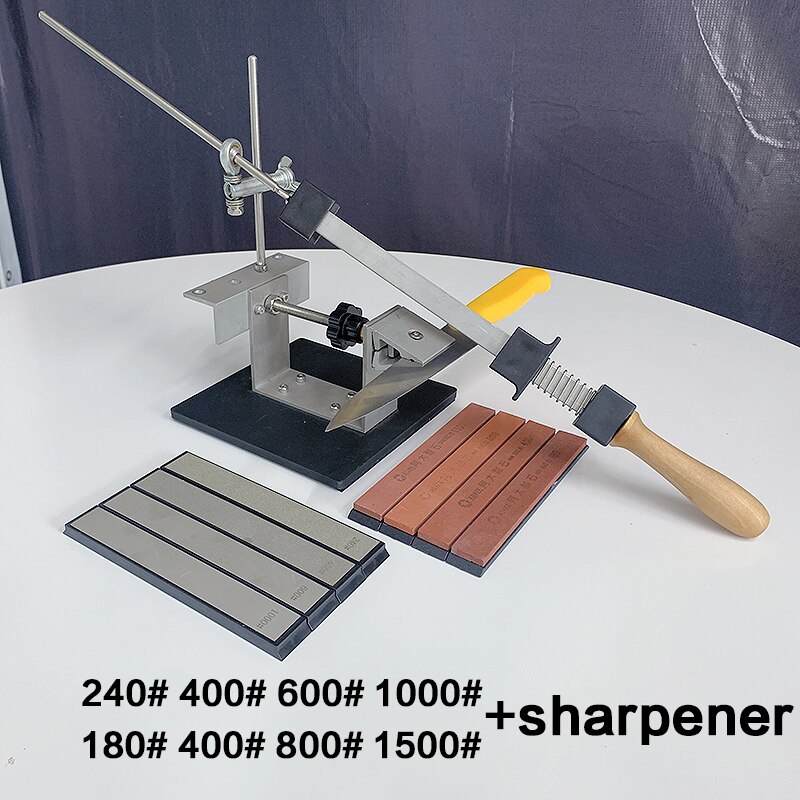 kitchen knife sharpener whetstone diamond set sharpening tools Multifunction Fixed angle sharpener apex edge blade ruby bar: Whetstone Diamond