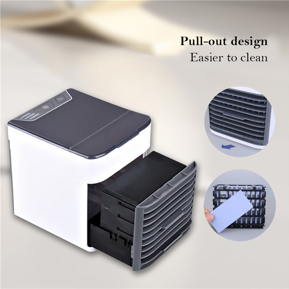Portable Air Cooler Fan Mini Mobile Air Conditioner For Home Cooling Fan Portable Air Conditioning Space USB Desk Fans