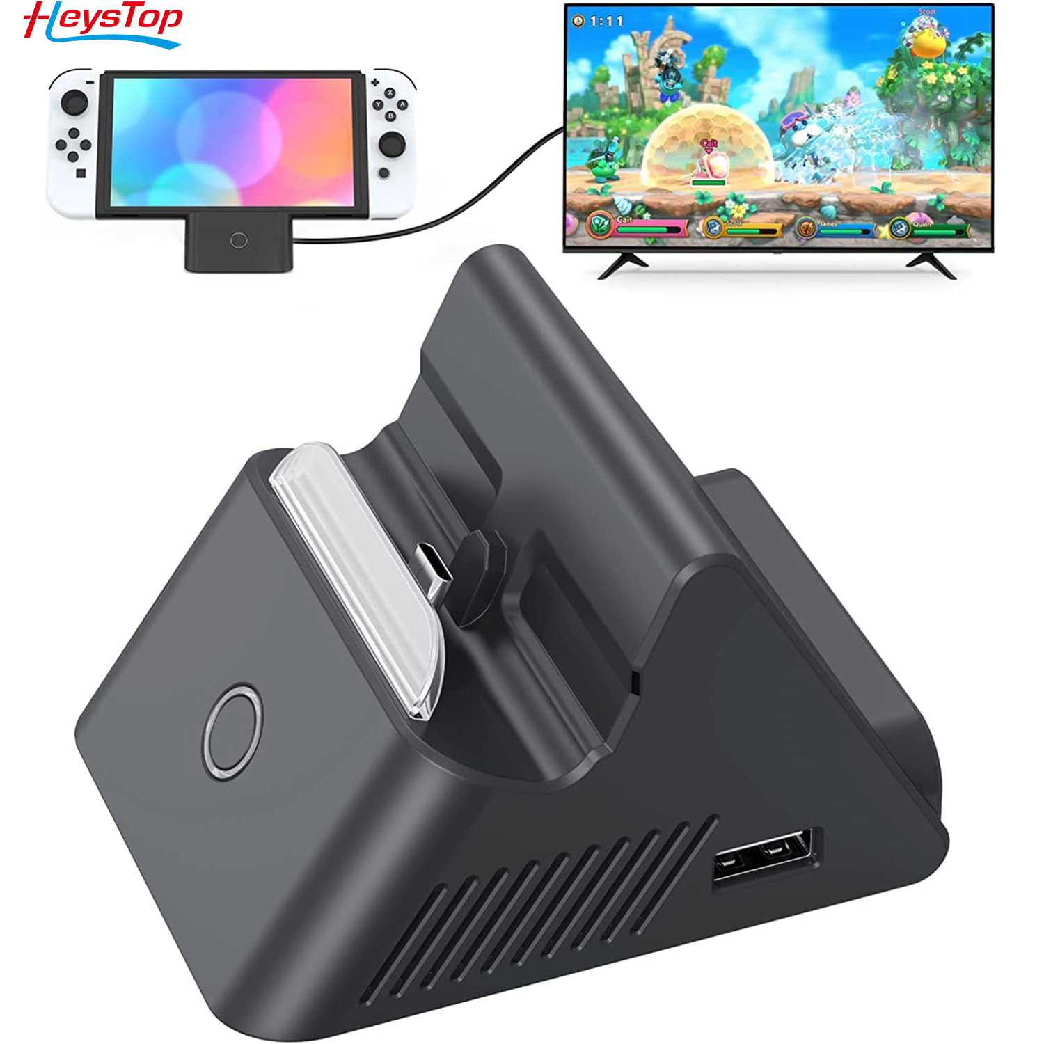HEYSTOP Switch Docking Station for Nintendo Switch / Switch OLED Charger, Switch Dock Portable Charging Station for Nintendo: Default Title