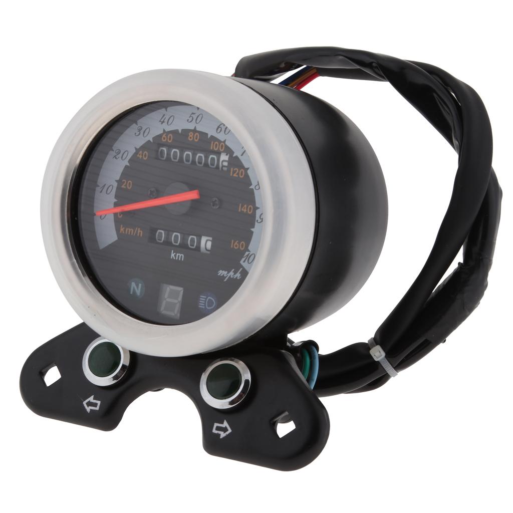 Motorrad Tachometer Universal- Motorrad Tachometer Dual-Tachometer Mit LED-hintergrundbeleuchtung