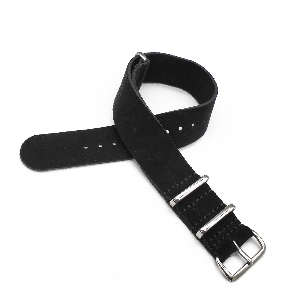Cinturini per orologi Vintage ▾ in pelle scamosciata di alta qualità 20mm 22mm Cinturini in pelle di ricambio per accessori per orologi: Nero grigio / 20mm