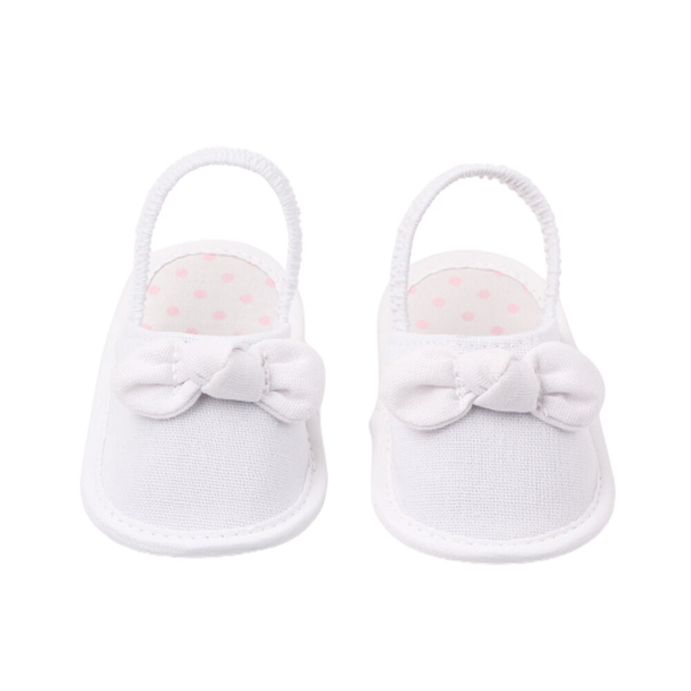 Prewalker do bebê, cor sólida anti-deslizamento sandálias sapatos de bebê para meninas meninos, branco/rosa/azul denim: WHITE / 12