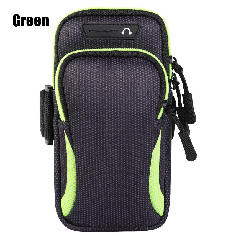 6Inch Outdoor Sport Telefoon Houder Armband Case Voor Samsung Gym Running Phone Bag Arm Band Case Voor Iphone 12 pro Max 11X7 +: 190mmx90mm Green
