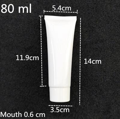 100 pcs Trasporto Libero 50 100 120 150 200 g Bianco Imballaggio di plastica Tubo Bottiglia di Vibrazione Tappo di Gel crema lozione contenitore vuoto di tenuta: 80 g screw cap